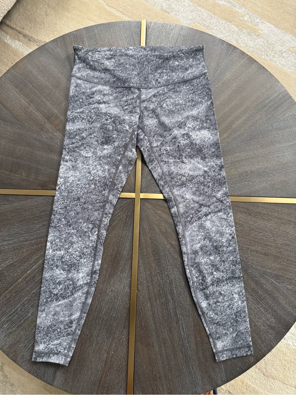 Lululemon Wunder Under Ice Gray Marbled High-Waist Leggings